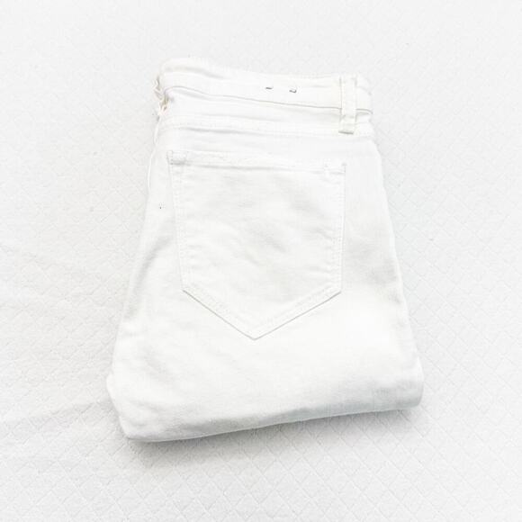 All Saints Mast White Denim Skinny Jeans Fringe Hem SZ27 - Picture 1 of 9